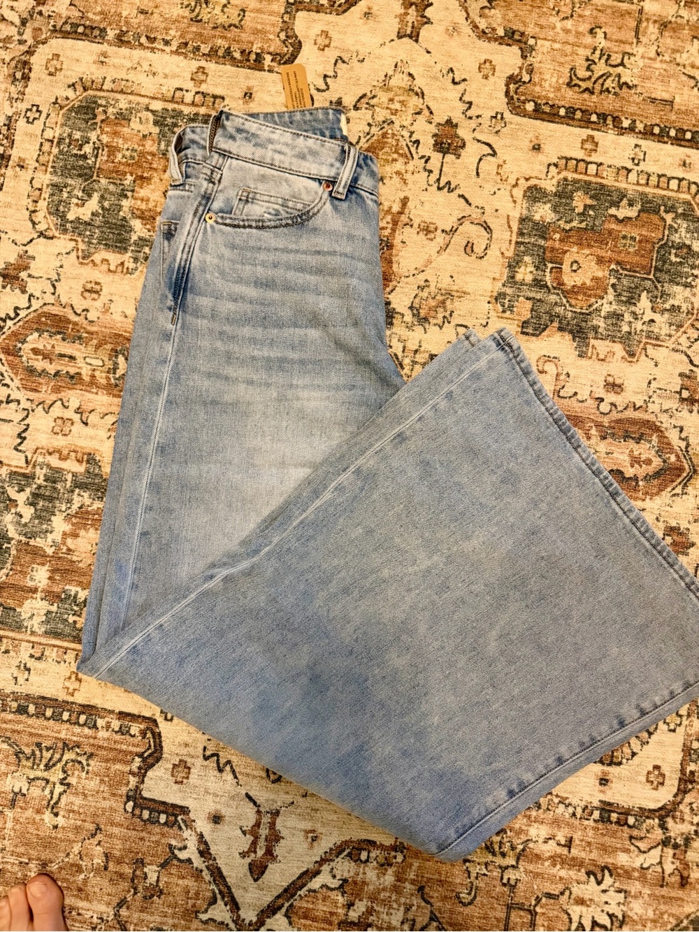 Miss Love stretch light wide leg denim pants size small - Picture 9 of 9